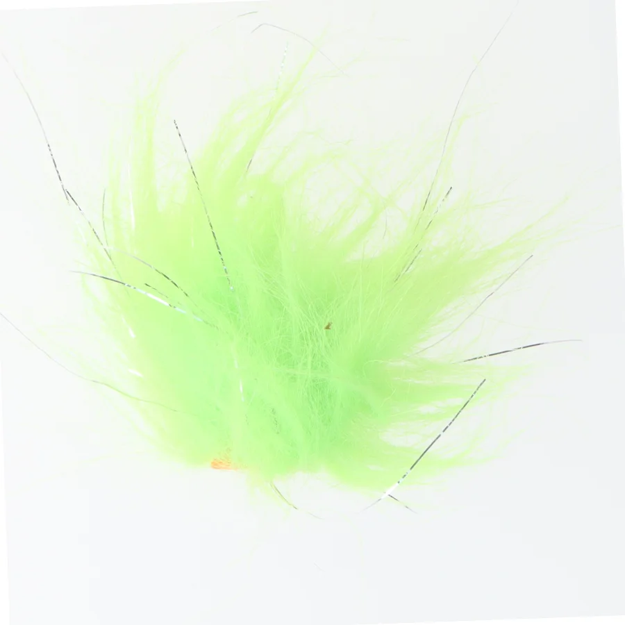 Grøn fiskeflue med glimmer (str. 5 cm)