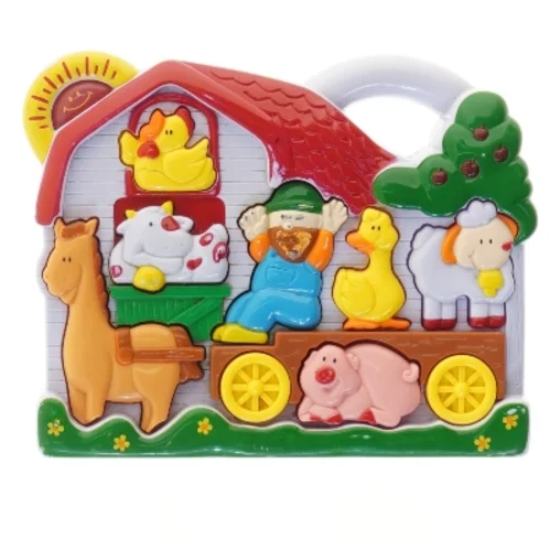 Interaktivt legetøj med bondegårdstema (str. 21x17,5 cm)