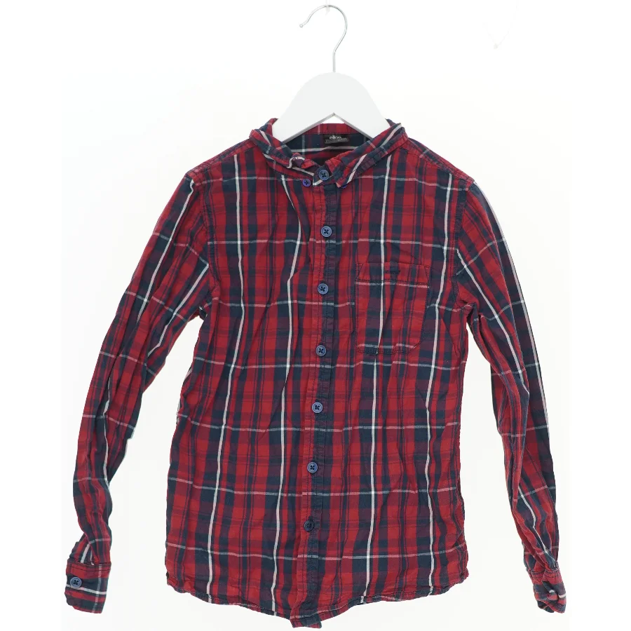 Rød og blå ternet skjorte fra Ellos (str. 140)