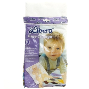 Libero Easy Change engangs skifteunderlag fra Libero (str. 6 stk cm)