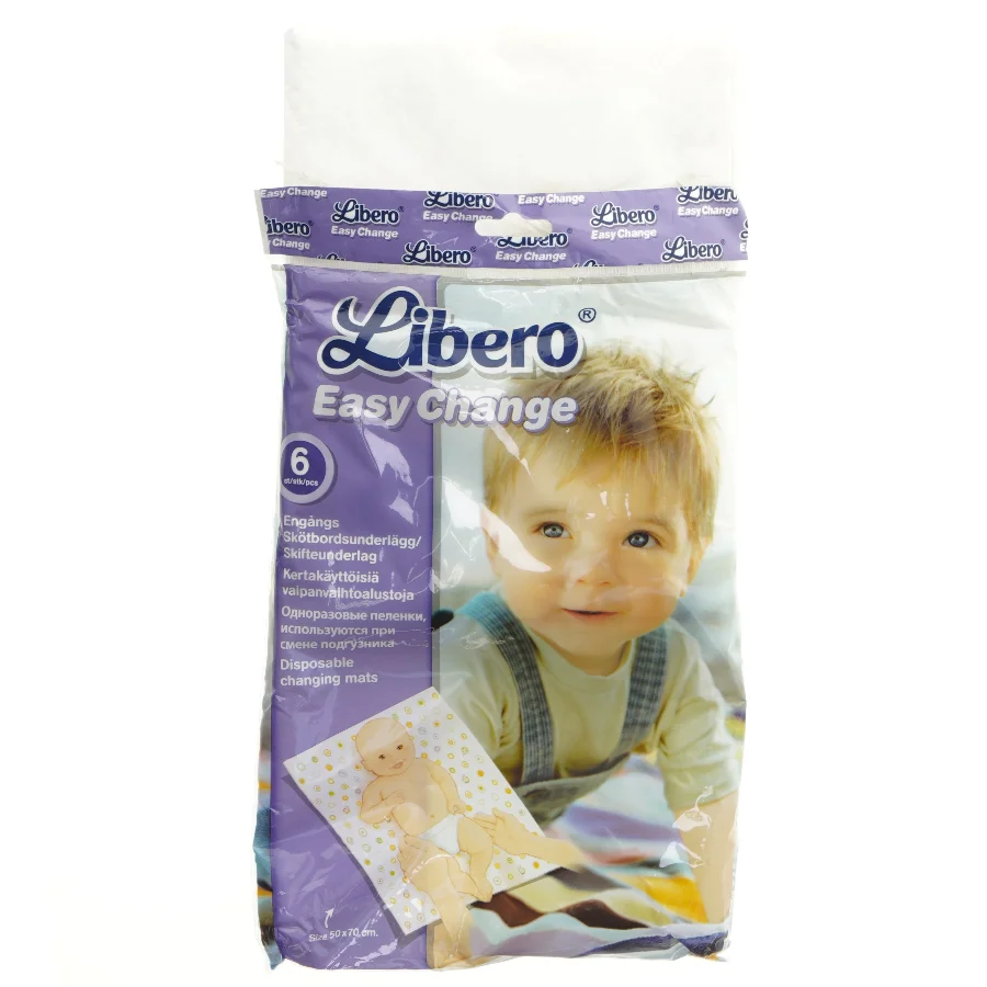 Libero Easy Change engangs skifteunderlag fra Libero (str. 6 stk cm)