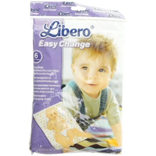 Libero Easy Change engangs skifteunderlag fra Libero (str. 6 stk cm)