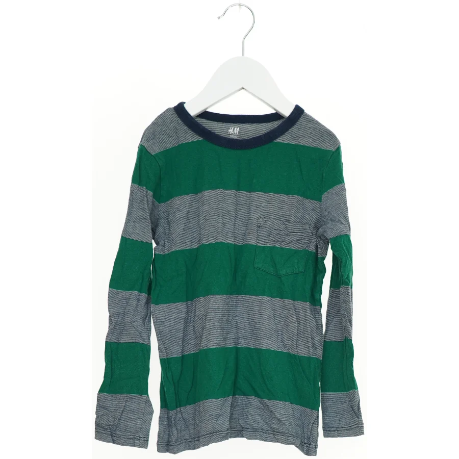 Langærmet stribet trøje fra H&M (str. 128)