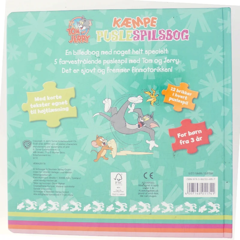 Tom & Jerry Kæmpe Puslespilsbog af Turner Entertainment Co. (Bog)