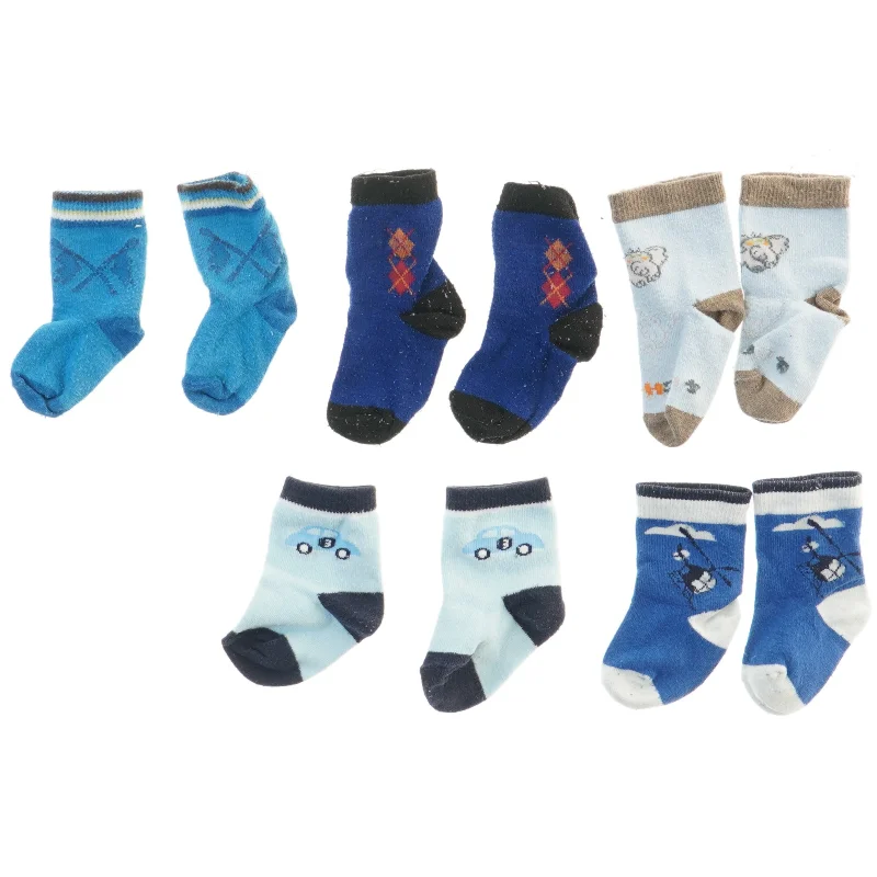 Børnestrømper sæt af seks par (str. fod 10 cm længde 14,5 cm)