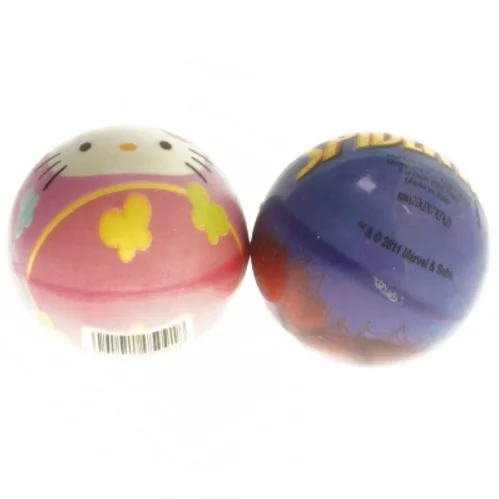 Bouncing balls med Hello Kitty og Spider-Man design (str. Ø 6 cm)