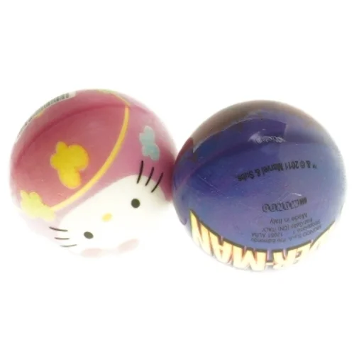 Bouncing balls med Hello Kitty og Spider-Man design (str. Ø 6 cm)