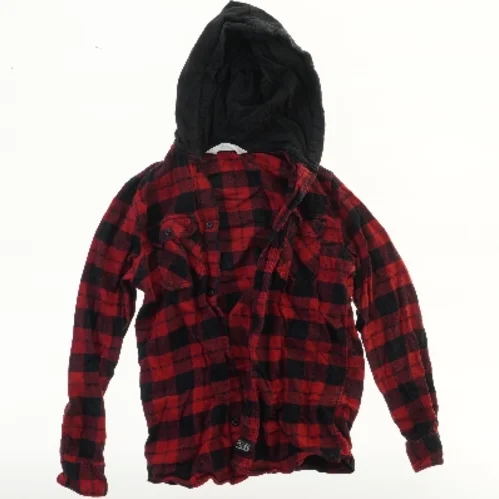 Rød og Sort ternet skjorte med hætte fra H&M (str. 152)