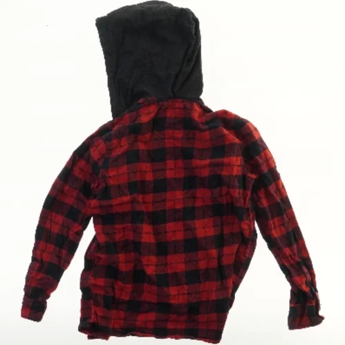 Rød og Sort ternet skjorte med hætte fra H&M (str. 152)