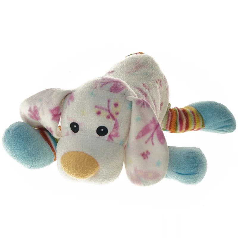 Plysdyr med sommerfugle og stribede ben (str. 40x35 cm)