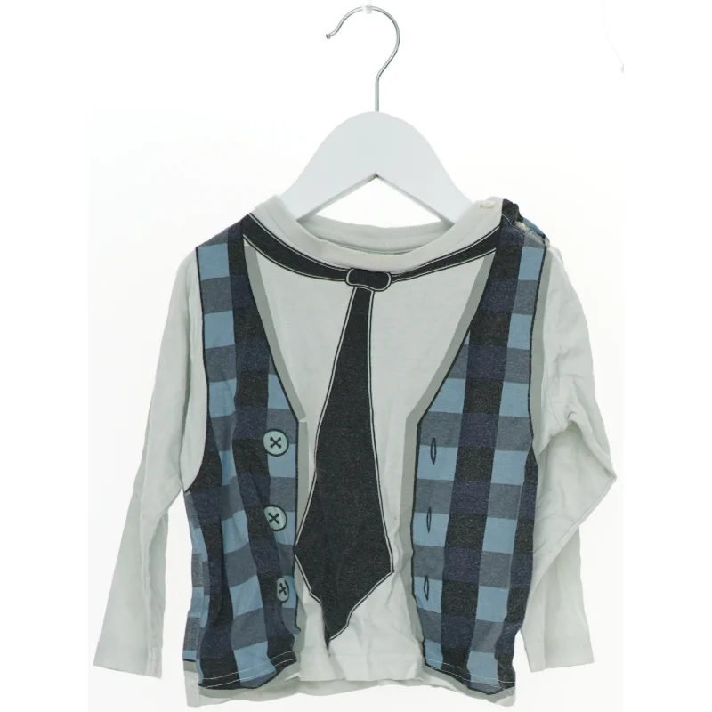 Langærmet bluse med printet vest og slips fra Friends (str. 86)