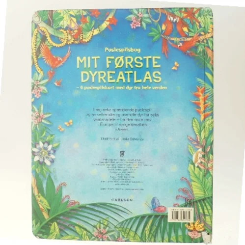 Mit første dyreatlas : 6 puslespilskort med dyr fra hele verden (Bog)