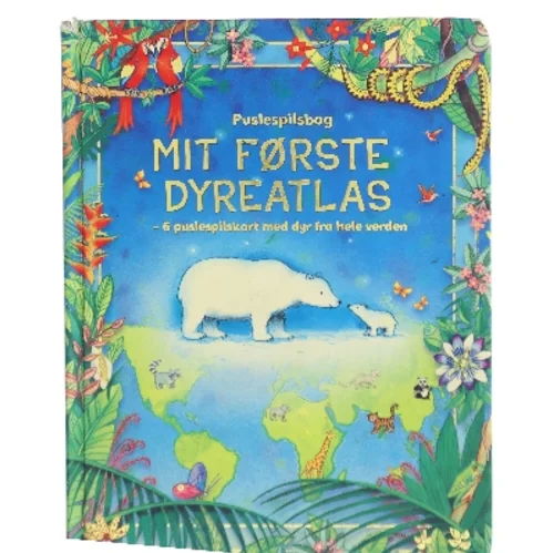 Mit første dyreatlas : 6 puslespilskort med dyr fra hele verden (Bog)