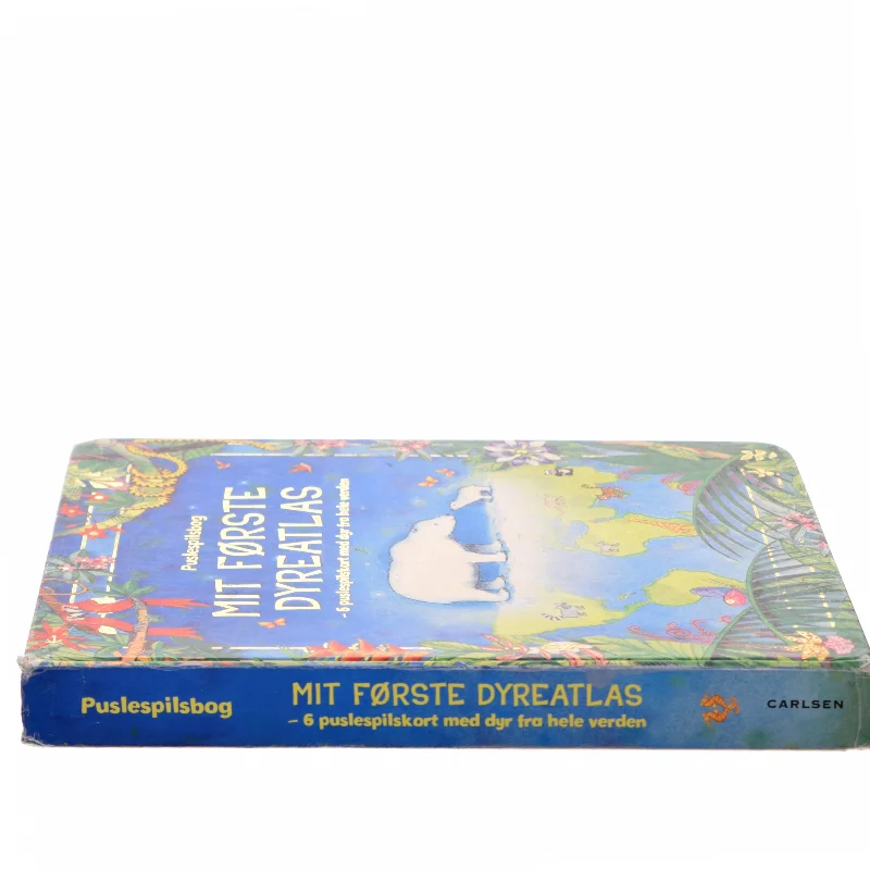 Mit første dyreatlas : 6 puslespilskort med dyr fra hele verden (Bog)
