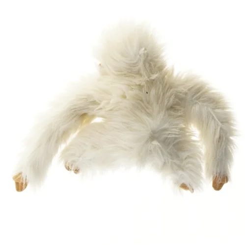 Hvid plys abebamse (str. 50x35 cm)