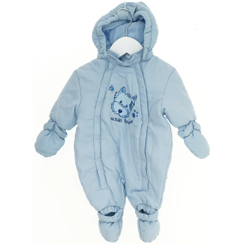 Helt blå termodragt med hundemotiv (str. 62)