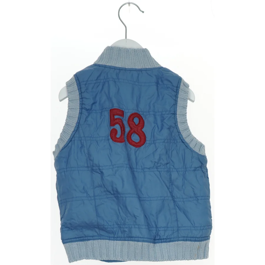 Blå børnevest med strikkanter fra Name It (str. 92)