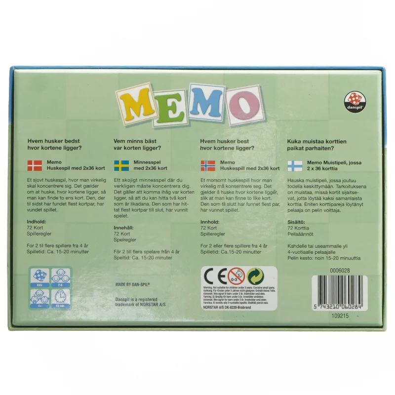 Memo fra Danspil (str. 24x16,5 cm)