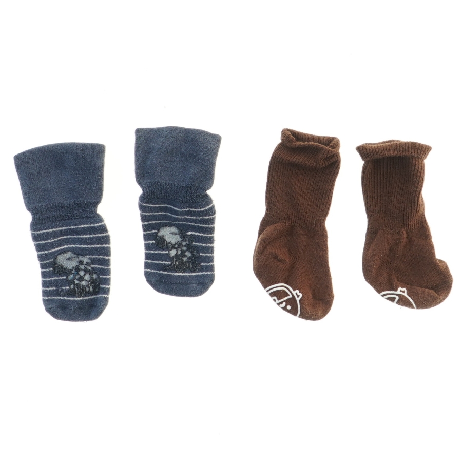 Babysokker 2 par (str. fod 10 cm længde 15 cm)