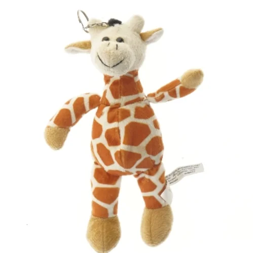 Giraf tøjdyr med nøglering (str. 22 cm)