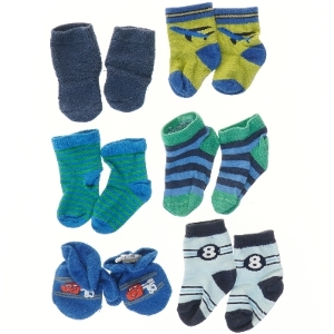 Baby sokker, 6 par (str. ca. 13 cm)
