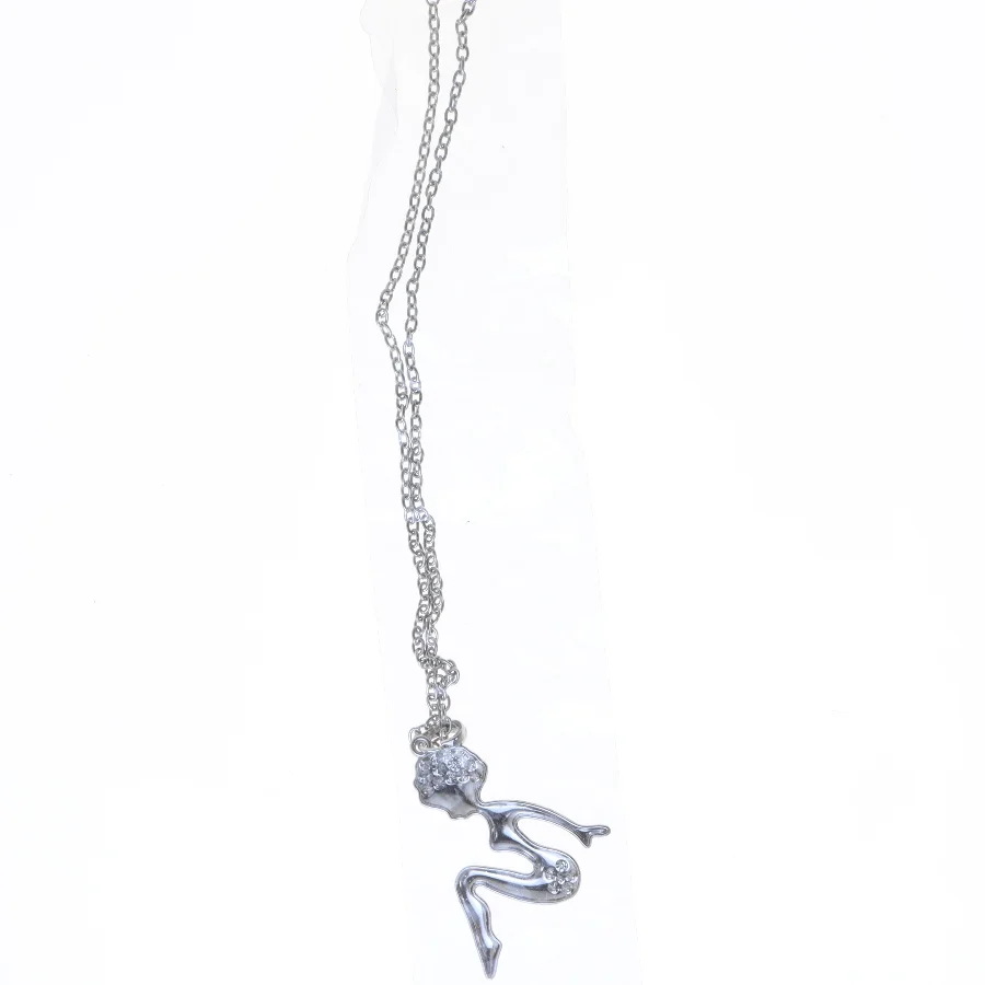 Sølv halskæde med figur vedhæng fra Fashion Jewelry (str. 60 cm)