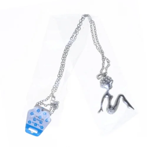 Sølv halskæde med figur vedhæng fra Fashion Jewelry (str. 60 cm)