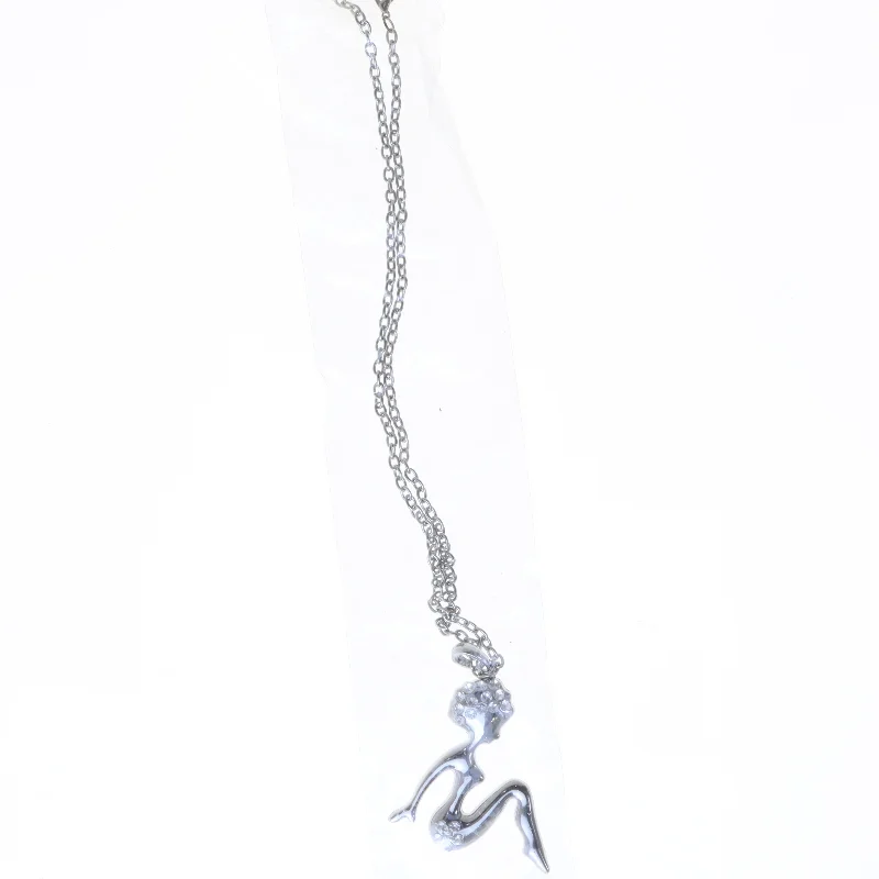 Sølv halskæde med figur vedhæng fra Fashion Jewelry (str. 60 cm)