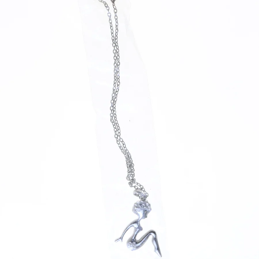 Sølv halskæde med figur vedhæng fra Fashion Jewelry (str. 60 cm)