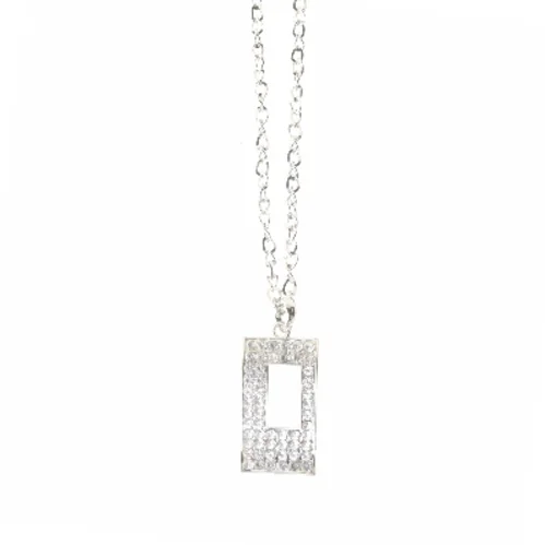 Kæde med rektangulært vedhæng fra Fashion Jewelry (str. 60 cm)