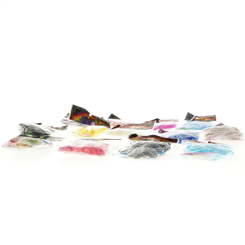 Loom Bands farverige DIY elastikker (str. Ø, 1,5 cm)