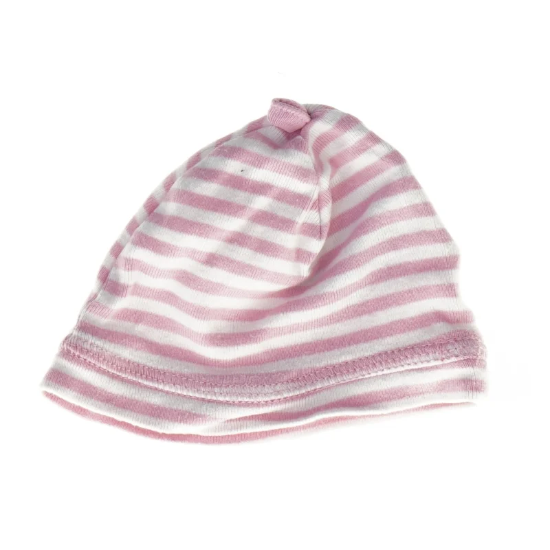 H&M lyserød og hvid stribet babyhue fra H&M (str. 56)