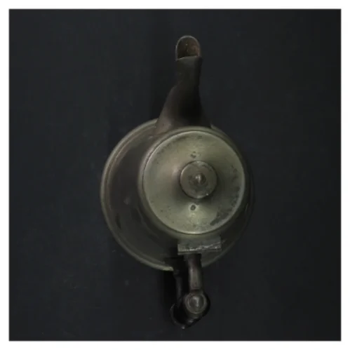 Tin kaffekande  fra V. T. Petersen (str. H. 19 cm)