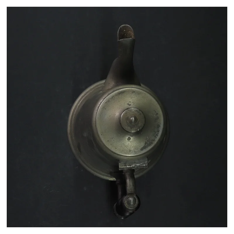 Tin kaffekande  fra V. T. Petersen (str. H. 19 cm)