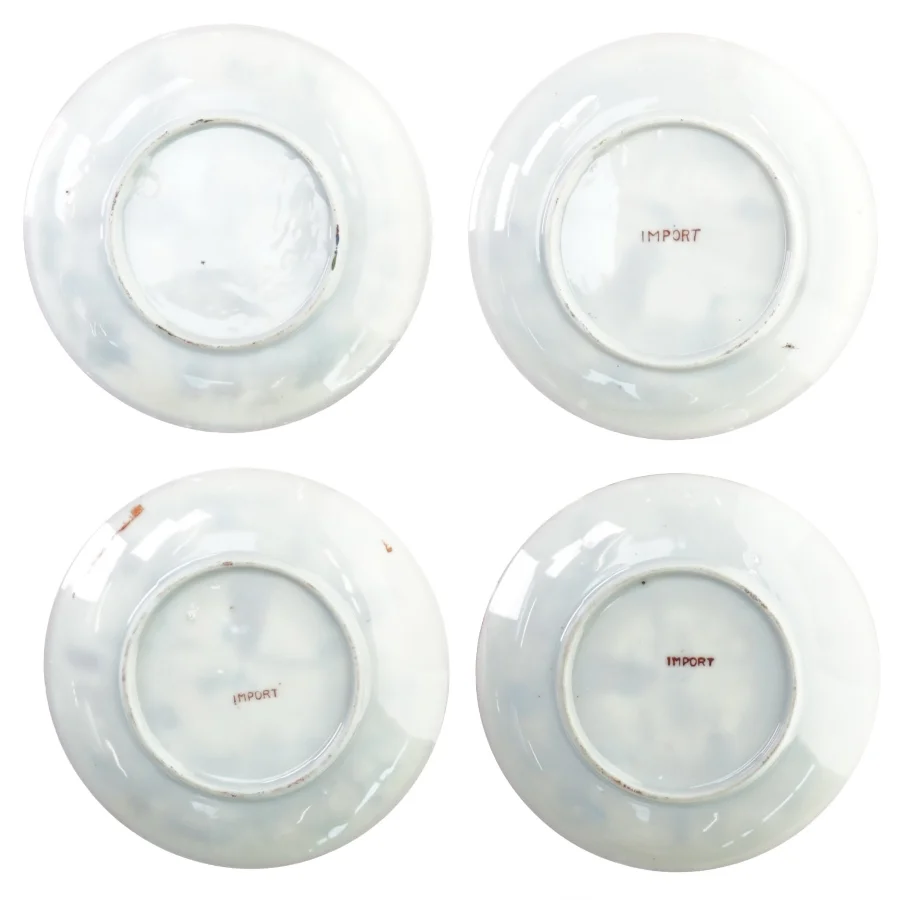 Små tallerkener, med asiatisk motiv (str. 13 cm)