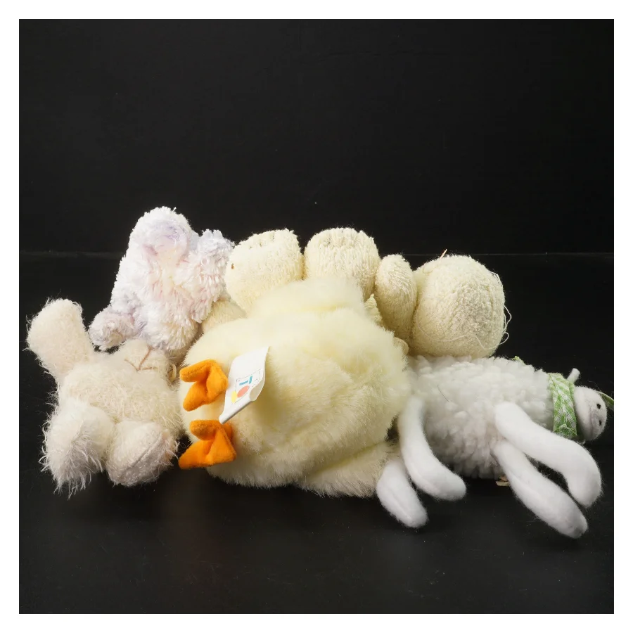 Blandede bløde tøjdyr (str. 16x10 cm)