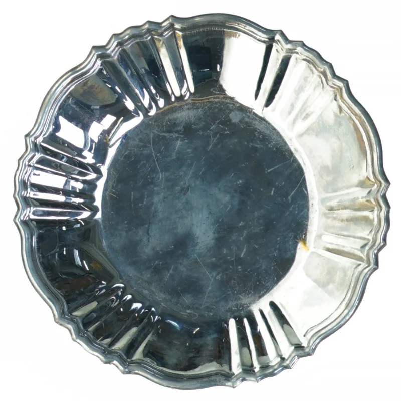 Fad i sølvplet (str. 19 cm)