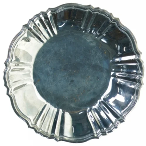 Fad i sølvplet (str. 19 cm)