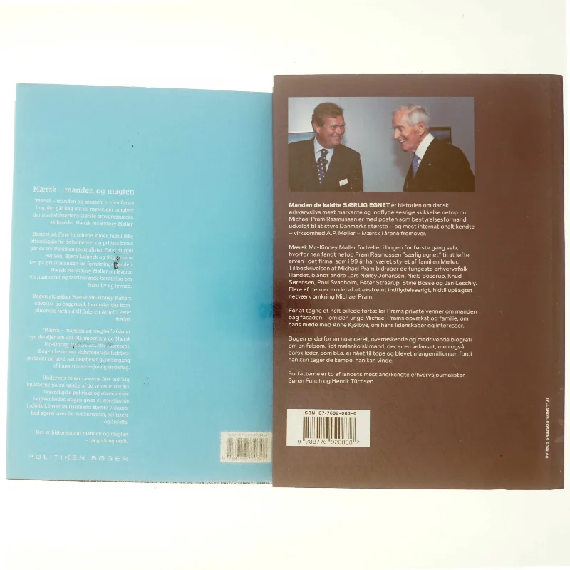 2 bøger fra Mærsk omhandlende Dynastiet Mærsk og Særlig Egnet 