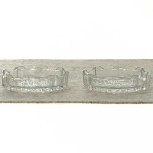 krystal skål, der kan deles i 2 (str. 10 cm)