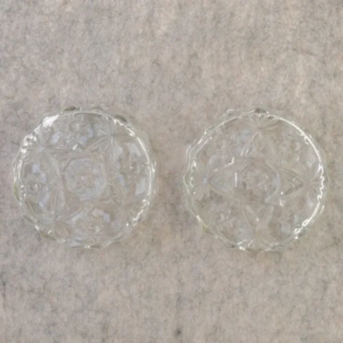 krystal skål, der kan deles i 2 (str. 10 cm)