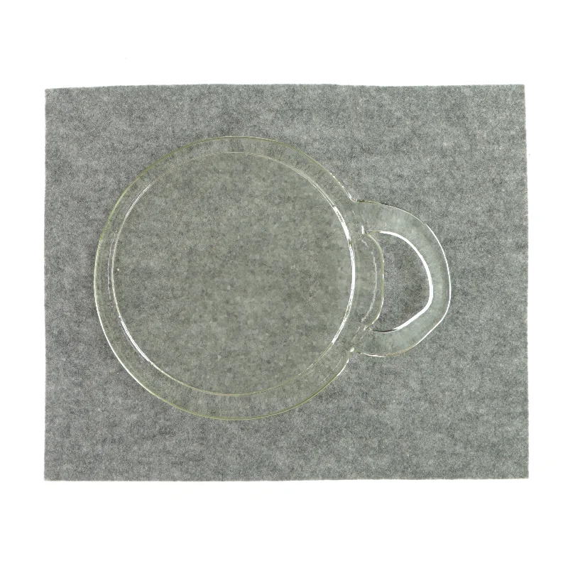 Glasfad med håndtag