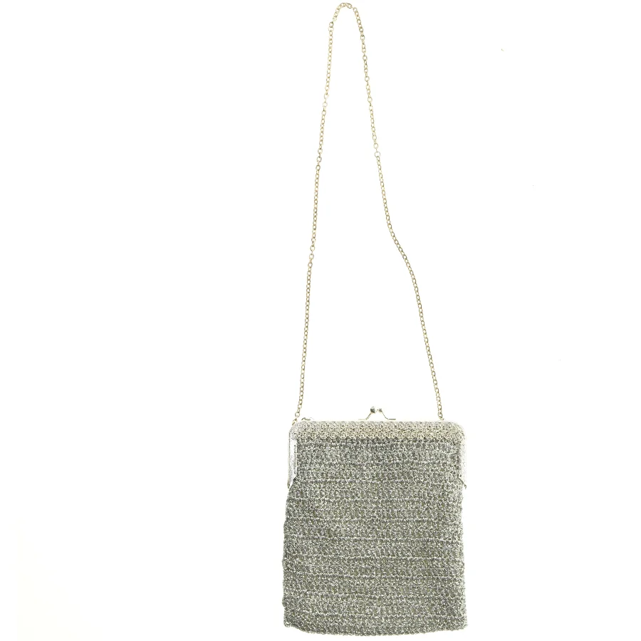 Aftenclutch med kæderem (str. 20 x 16 cm)