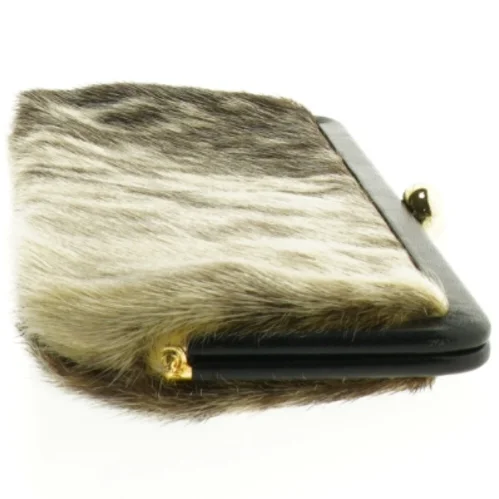 Pelsbetrukket clutch fra Bon Gout (str. 29 x 11 cm)