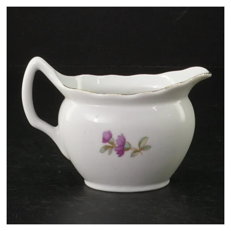 Porcelæn saucebåd med blomstermotiv