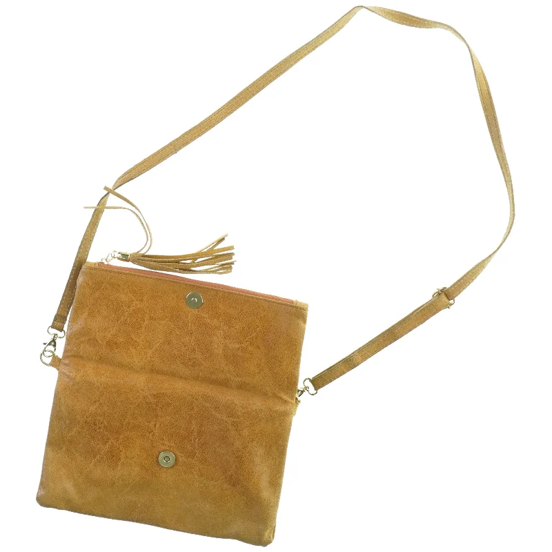 Taske i læder (str. 17 x 26 cm)