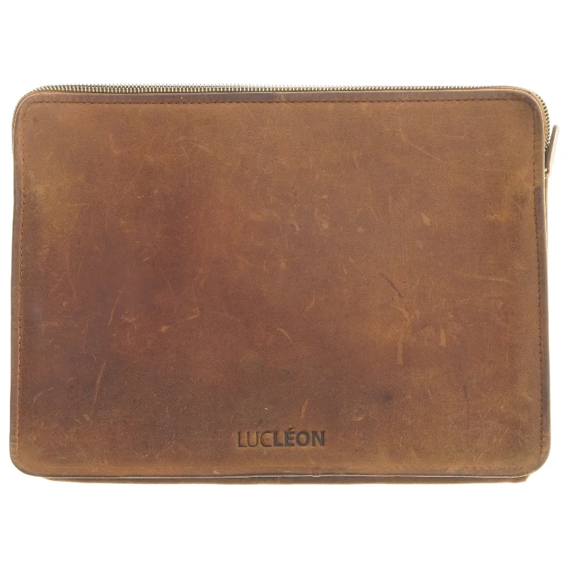 Læder laptop taske fra Lucleon (str. 35x26 cm)