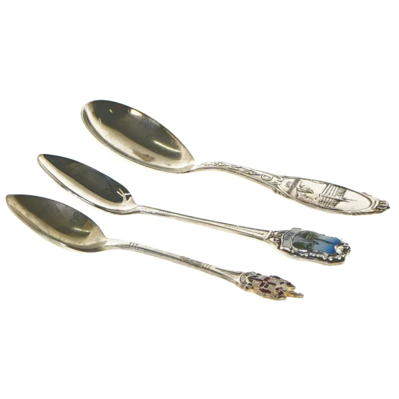 Samler-skeer med turistmotiver (str. 11,5-13 cm)