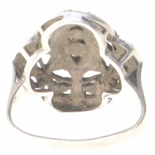 Sølv ring med filigran mønster (str. Ø 52 mm)