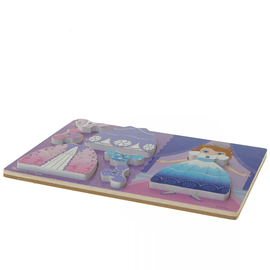 Disney prinsesse påklædningspuzzle fra Melissa & Doug (str. 30x22,5 cm)